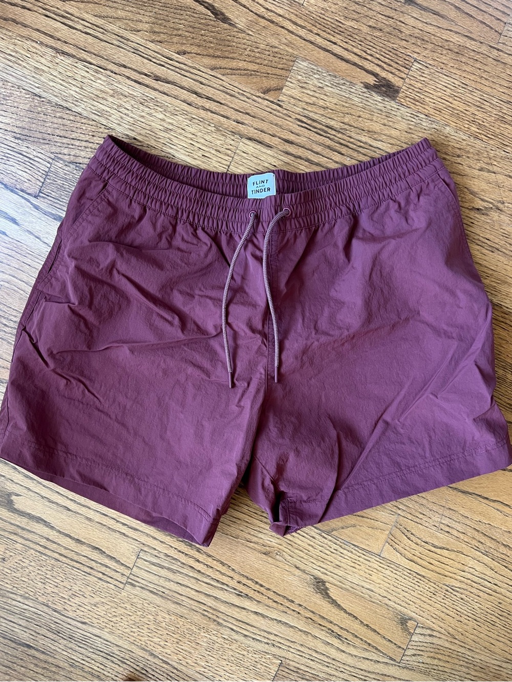 Flint and Tinder Men's Maroon Swim Hybrids with Drawstring Waist